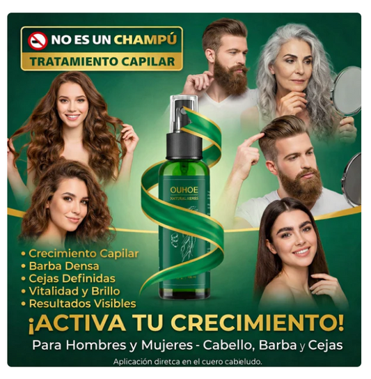 Spray para crecimiento del cabello de ginseng